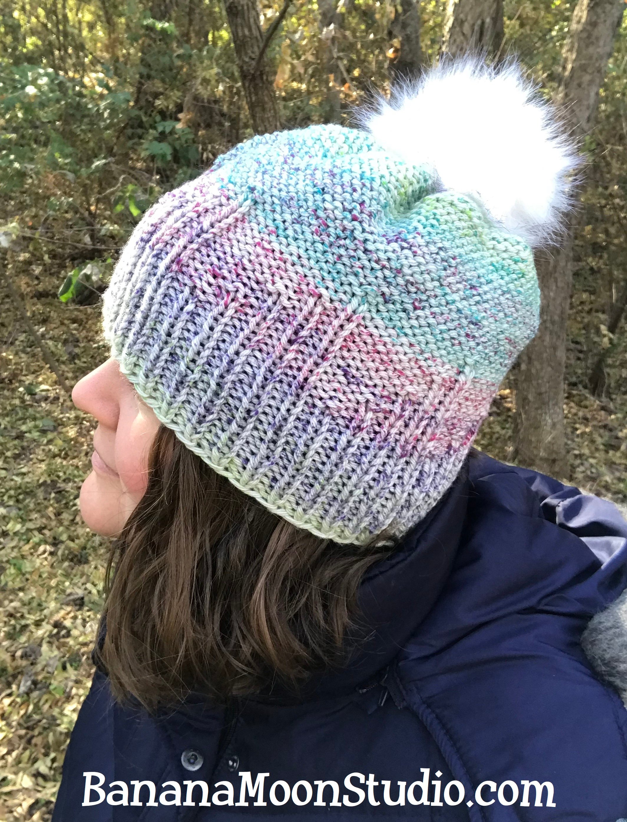 Ripley Hat, a free knit hat pattern from Banana Moon Studio
