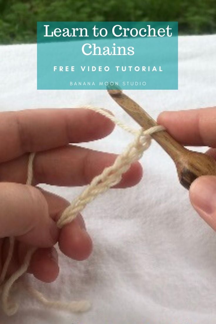 When you crochet, the first thing you'll need to do, is make chains! Learn how with this video from Banana Moon Studio! #crochet #learntocrochet #howtocrochetforbeginners