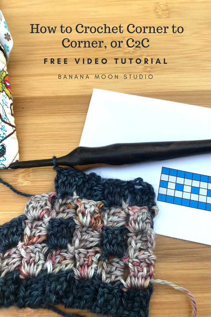 Free C2C tutorial crochet video from Banana Moon Studio.