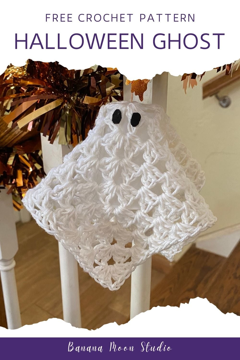 Free Halloween Ghost Crochet Pattern • Banana Moon Studio