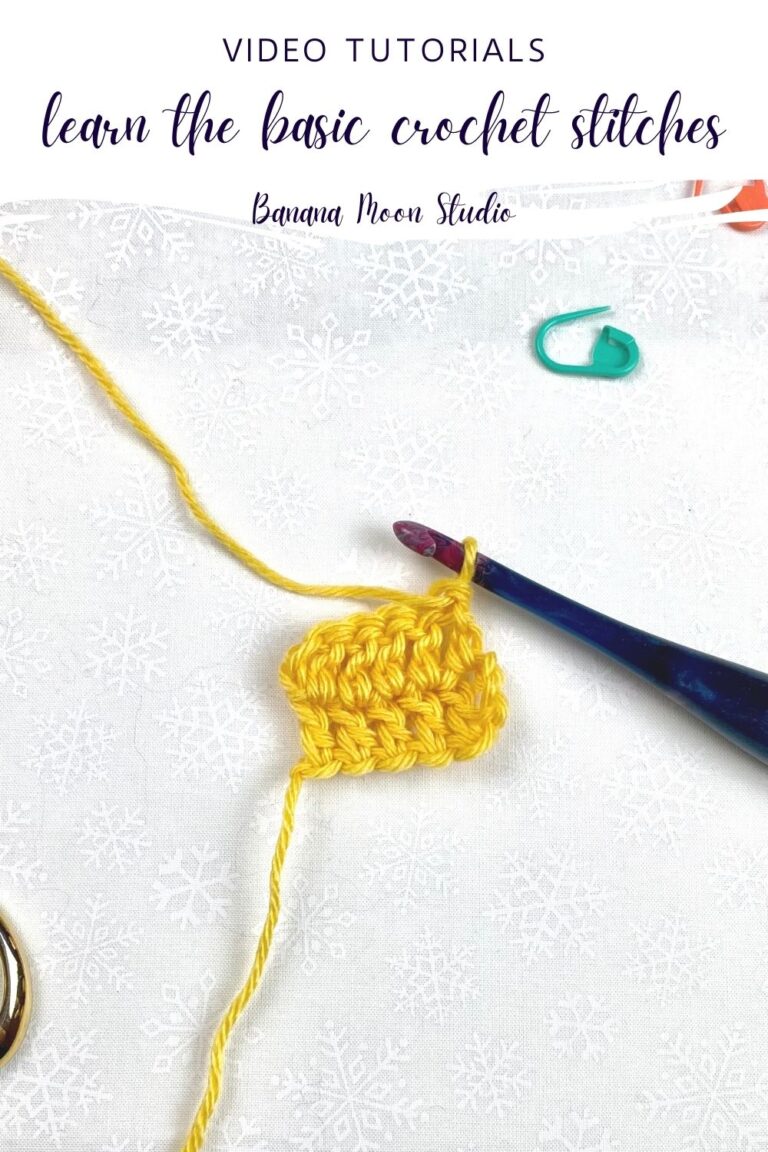 7 Basic Crochet Stitches for Beginners • Banana Moon Studio