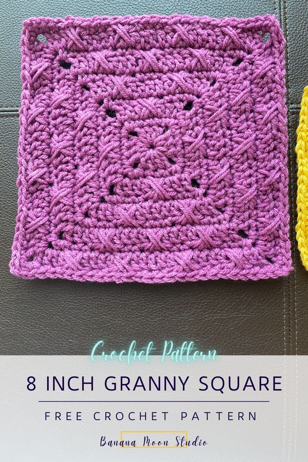 6 Inch Granny Square Free Crochet Pattern • Banana Moon Studio