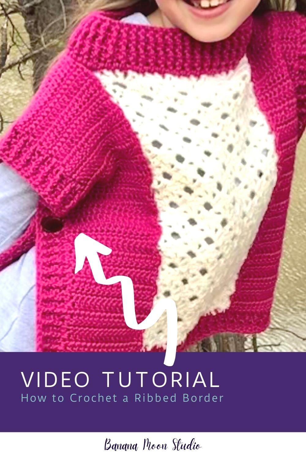 Post Ribbing Border Crochet Pattern How to Crochet a Ribbed Border • Banana Moon Studio