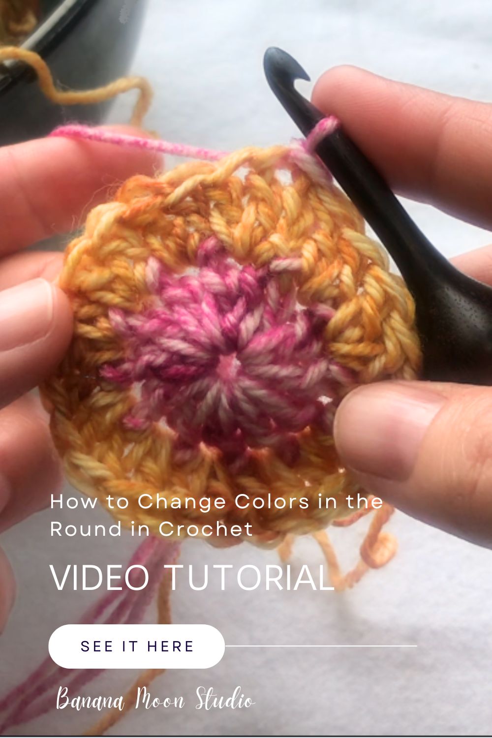 Circular Color Crochet How to Change Colors in the Round in Crochet • Banana Moon Studio