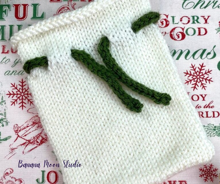Free Knitting Pattern for a Drawstring Bag • Banana Moon Studio
