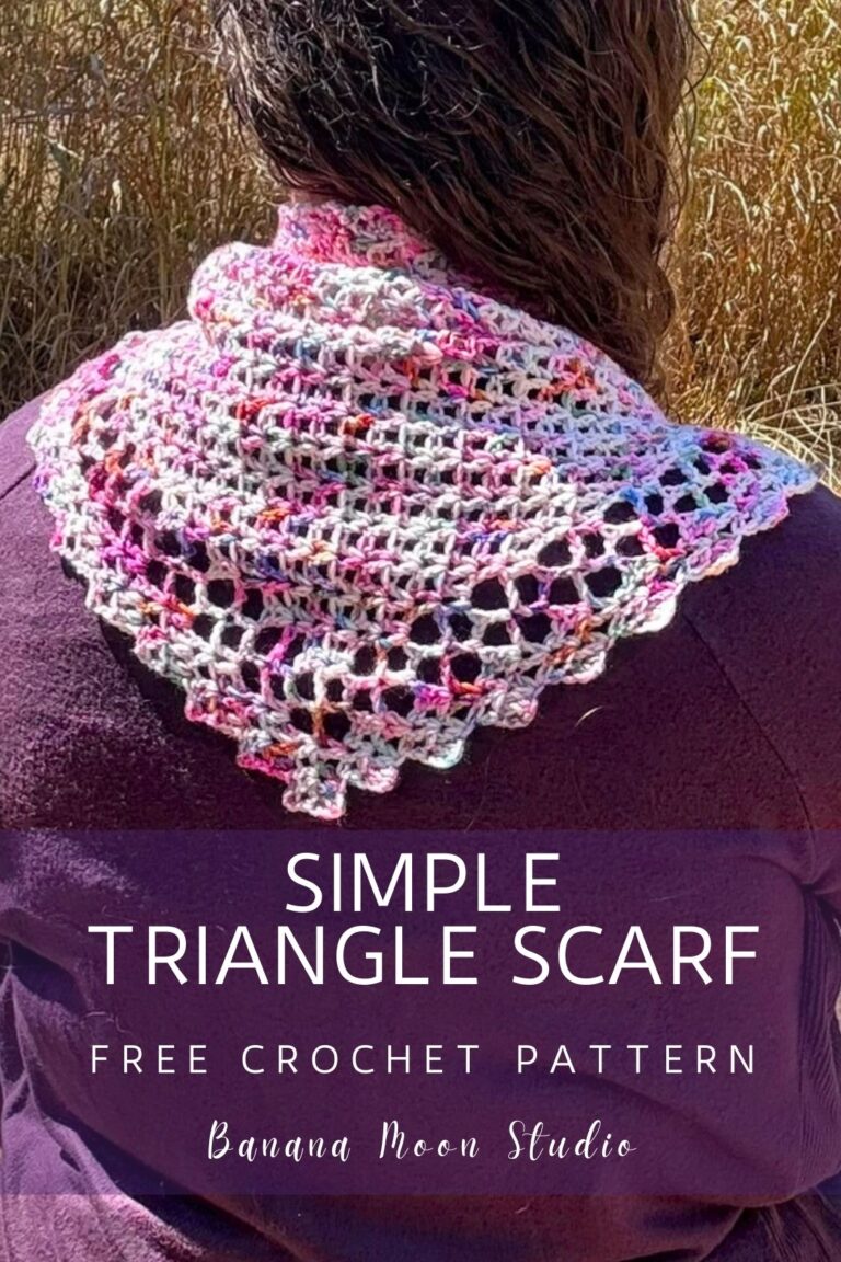 Free Crochet Triangle Scarf Pattern • Banana Moon Studio
