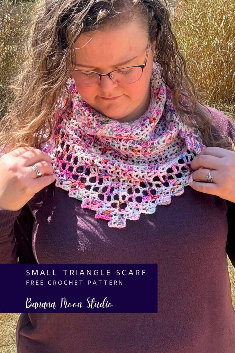 Free Crochet Triangle Scarf Pattern • Banana Moon Studio